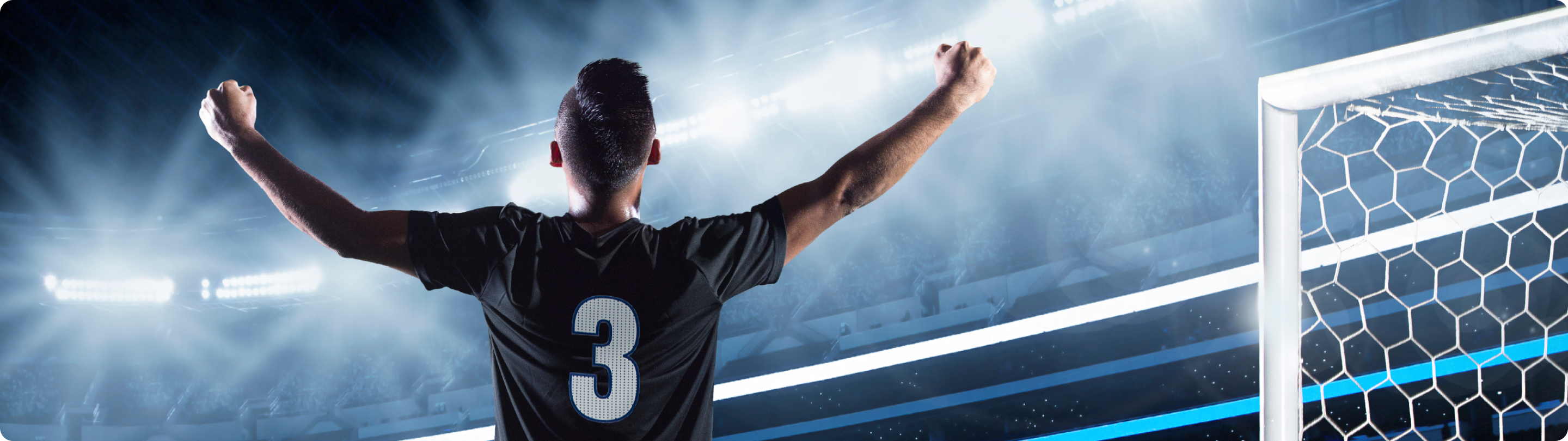 Jubelnder Fußballspieler