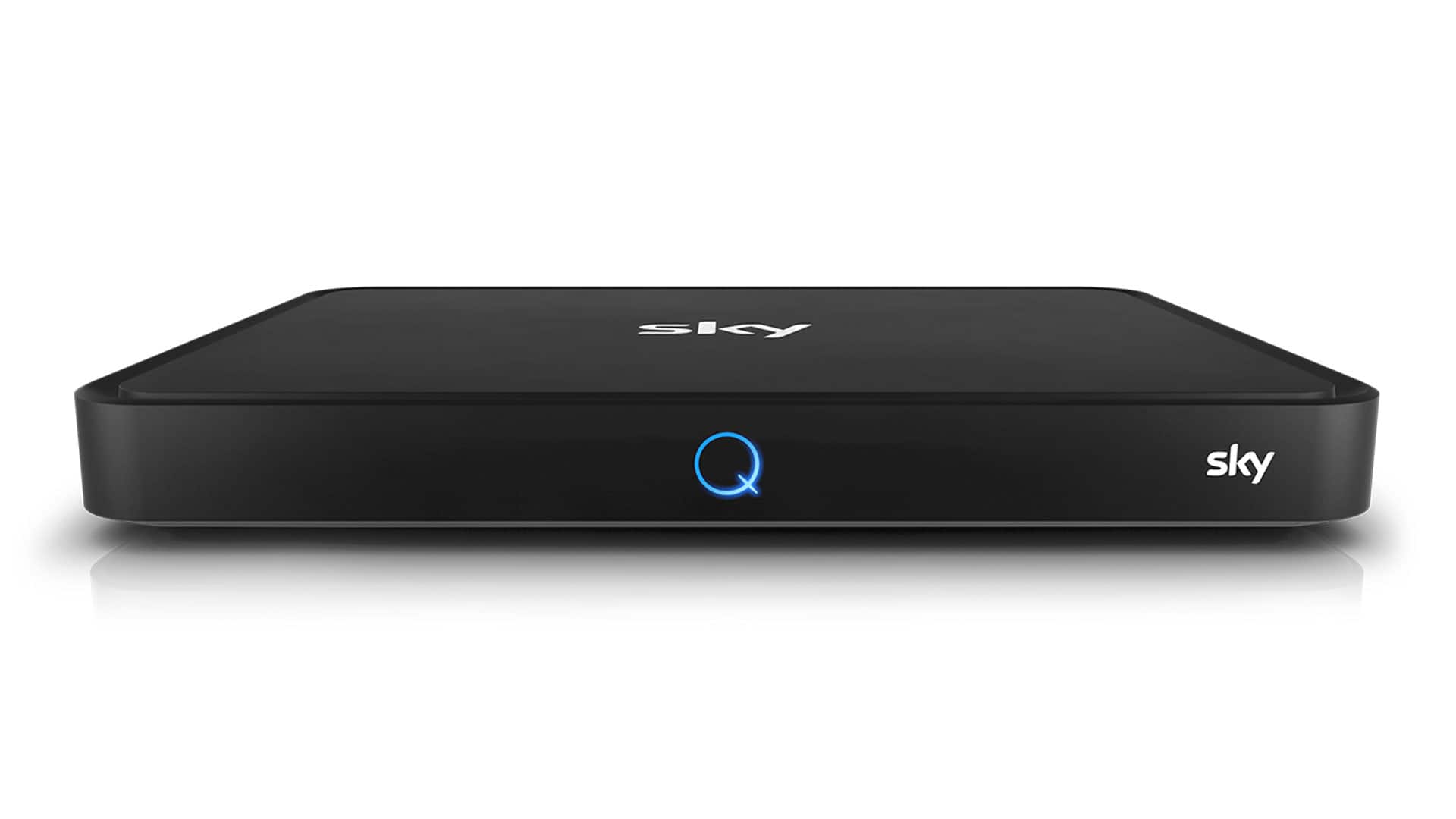 Frontansicht eines Sky Q Receivers.