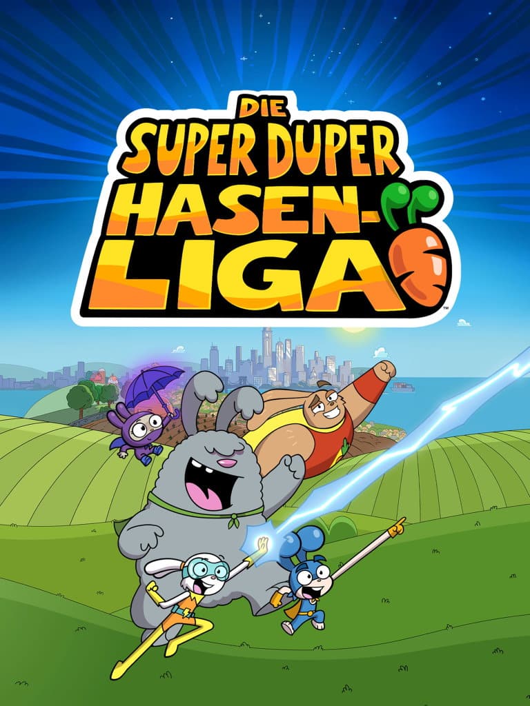 Titelbild zur Kinderserie Die Super Duper Hasen-Liga
