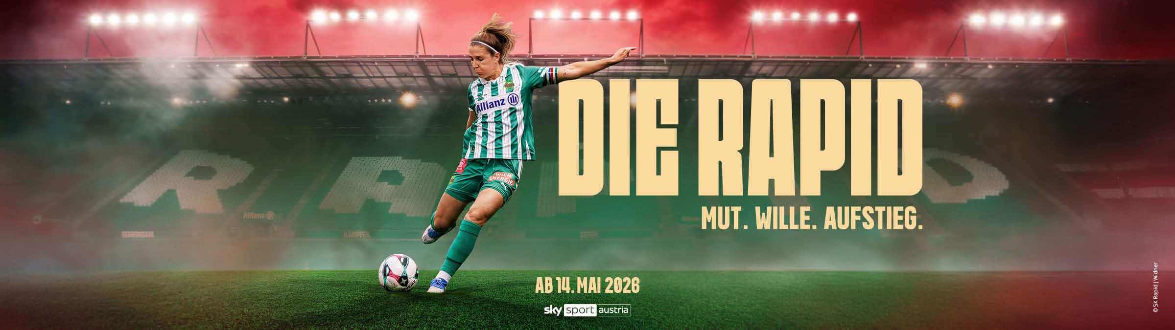 32:9-Grafik zur Dokureihe DIE RAPID