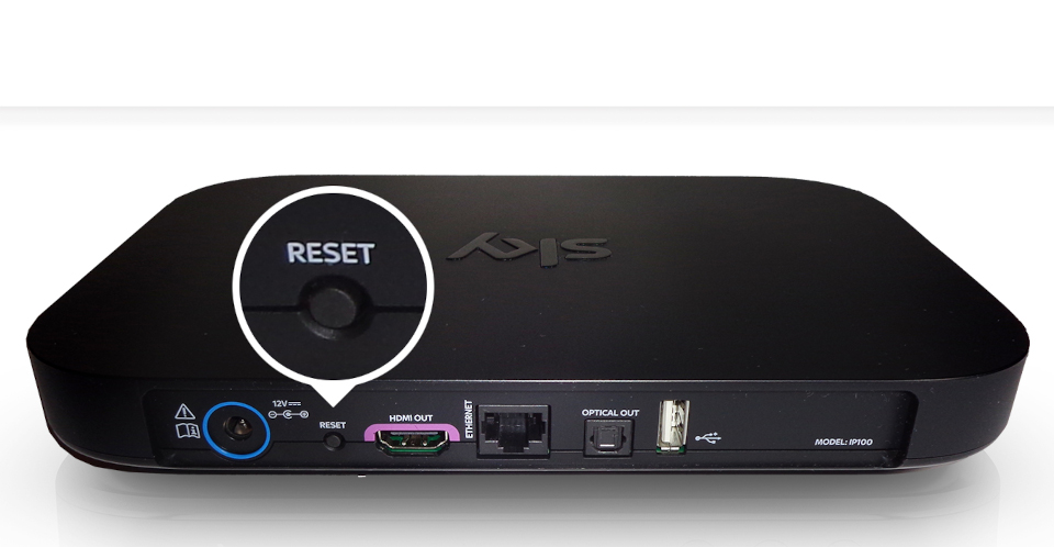 Sky Q Mini - Reset-Taste